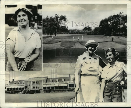 1938 Press Photo 42nd Women's Golf Championship Estelle L Page, Mrs OS Hill - Historic Images