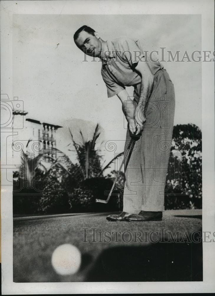 1938 Press Photo Harold J Kowal at 6th Miami Biltmore Golf in Florida - Historic Images