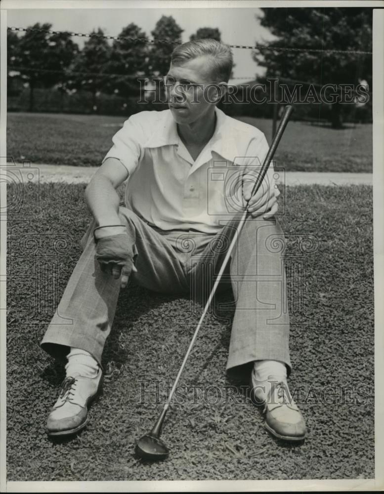 1938 Press Photo Golfer William Guyness of Fountain City TN at a tournament - Historic Images