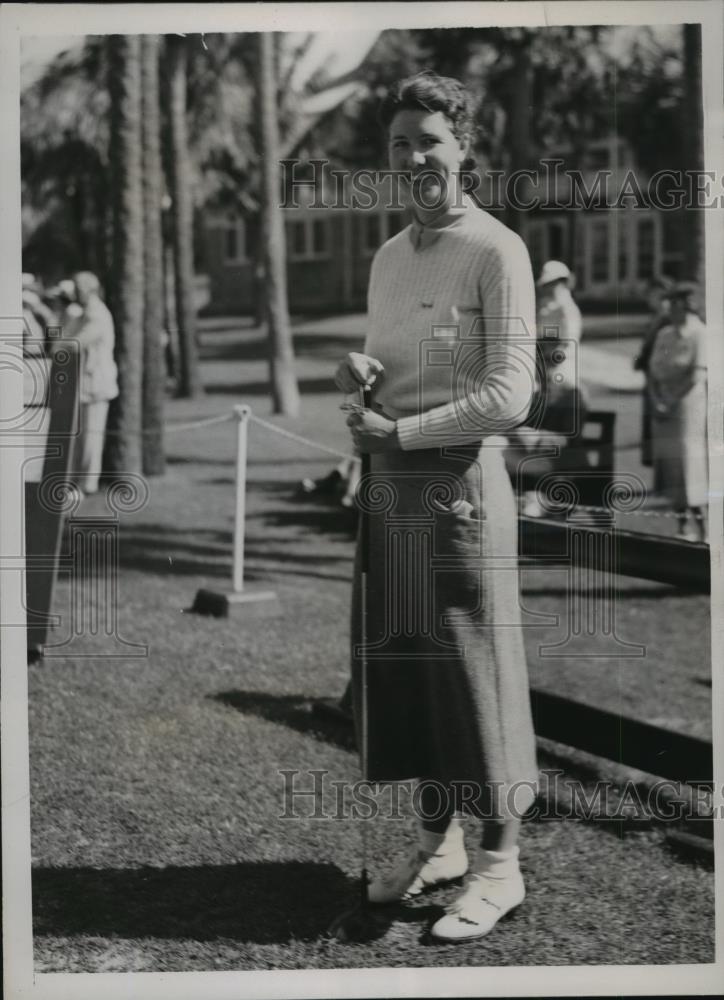1936 Press Photo Lucille Robinson at Annual Golf Championship Palm Beach Fla - Historic Images