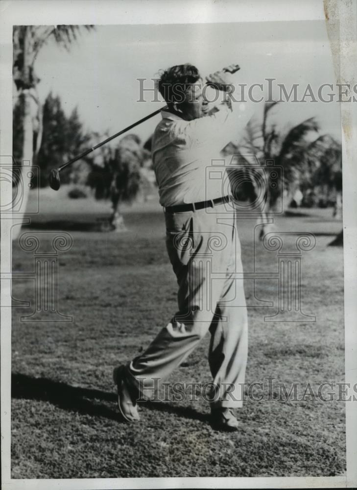 1935 Press Photo Tubby Price at 3rd Florida Year Round Club golf tournament - Historic Images