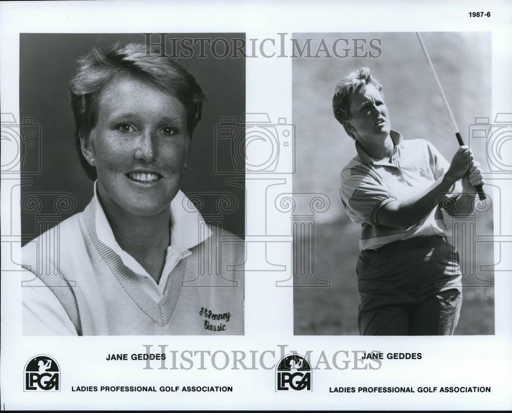 1987 Press Photo Jane Geddes of the Ladies Professional Golf Association - Historic Images