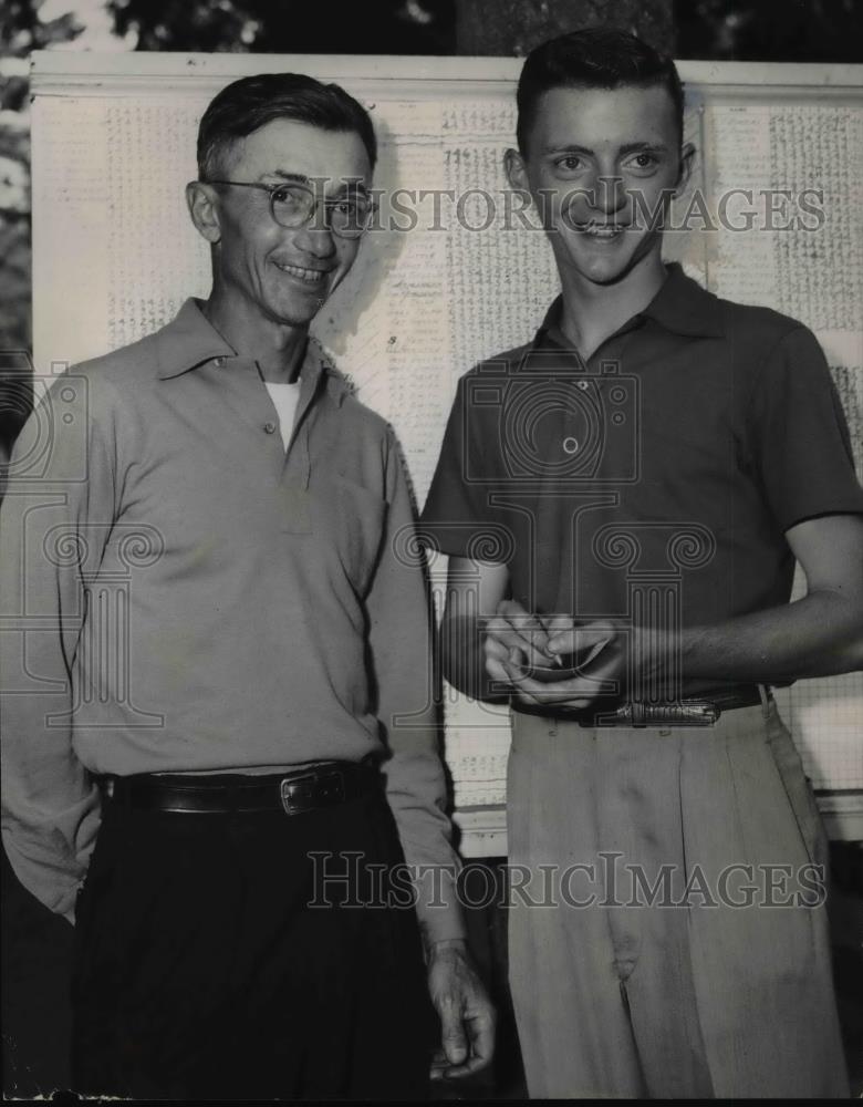 1951 Press Photo Al Remlinger, 48, and his 20 year old son Don - orc08148 - Historic Images