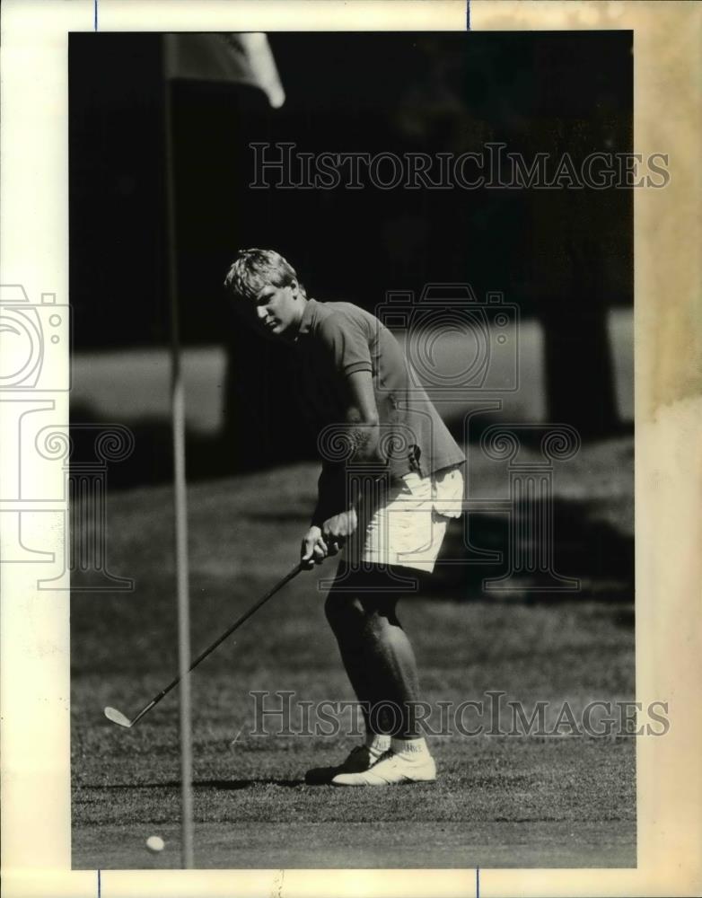 1985 Press Photo Tim Hval wins Oregon Amateur golf championship. - orc14275 - Historic Images