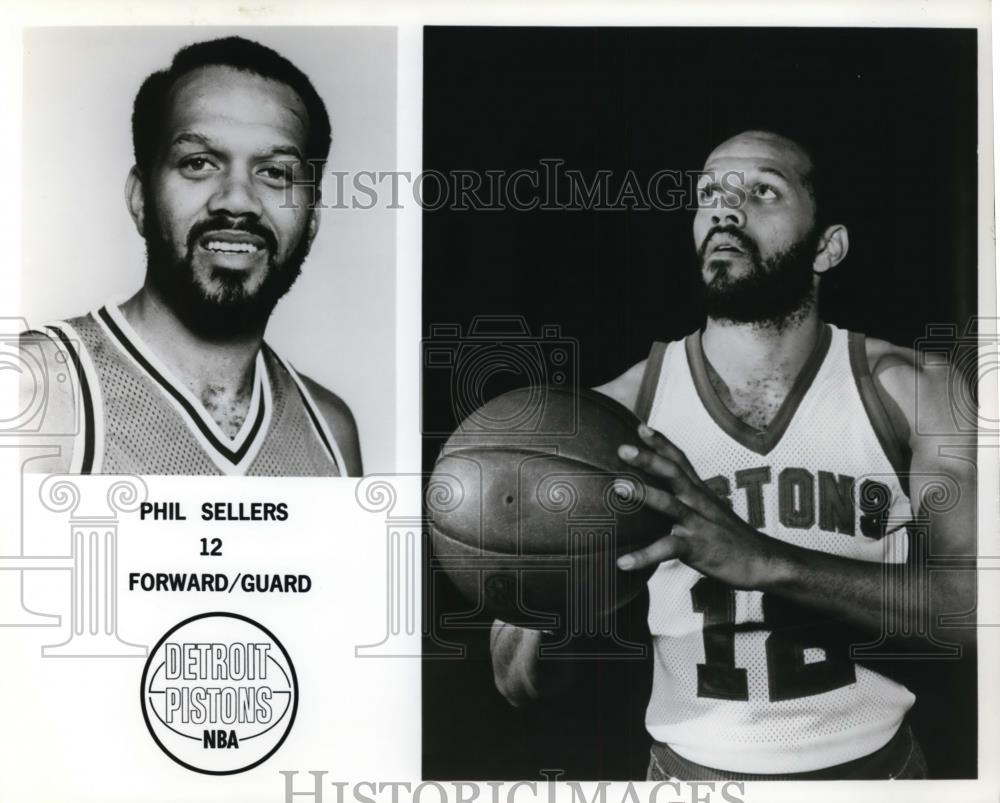 Press Photo Phil Sellers, Forward/Guard, Detroit Pistons - orc09482 - Historic Images