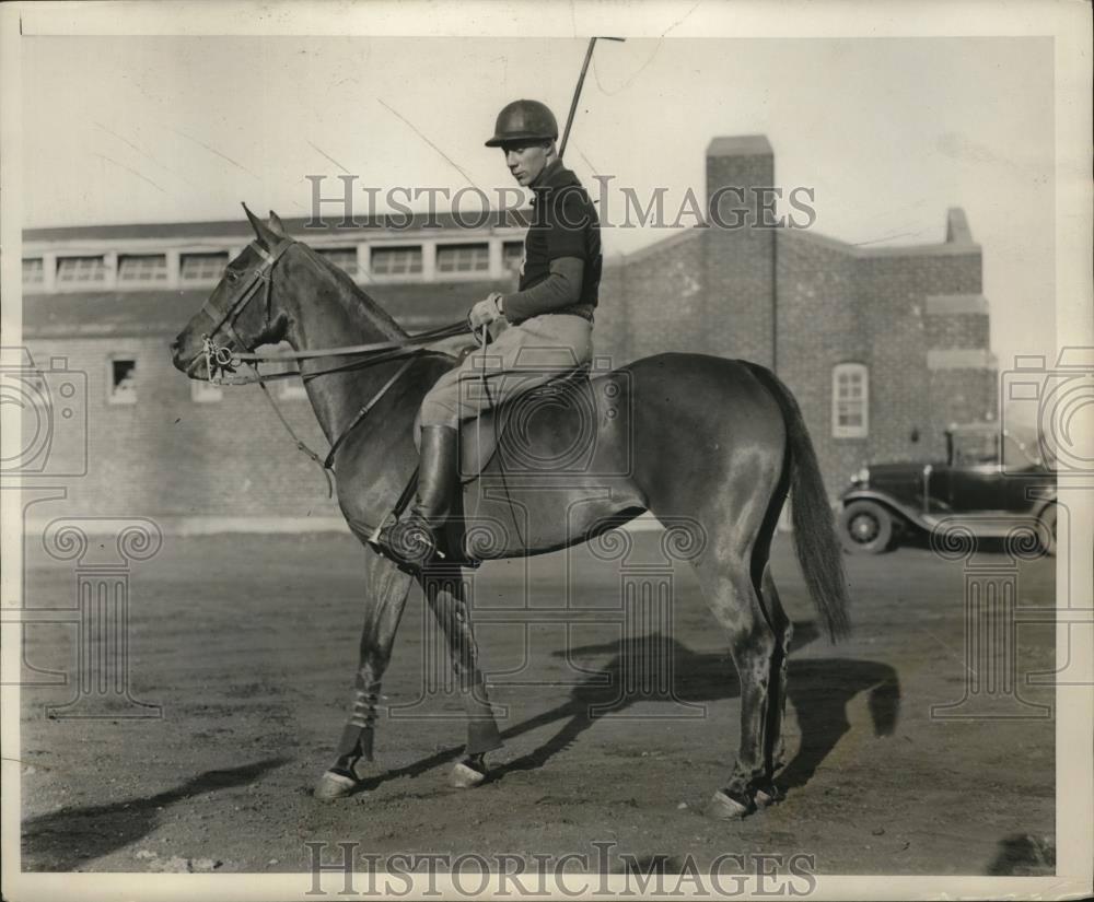 1932 Press Photo F Nicholas captain of Harvard polo team - net31110 - Historic Images