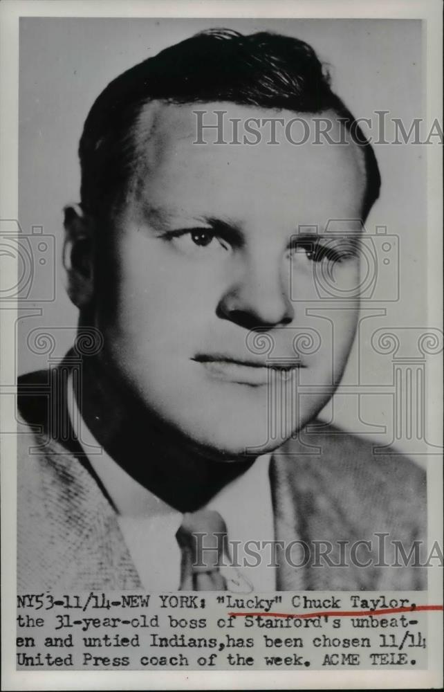 1951 Press Photo &quot;Lucky&quot; Chuck Taylor - nef33492 - Historic Images