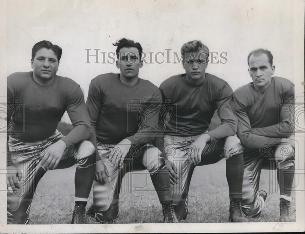 1936 Press Photo Reserve University football players posing for a photo - Historic Images