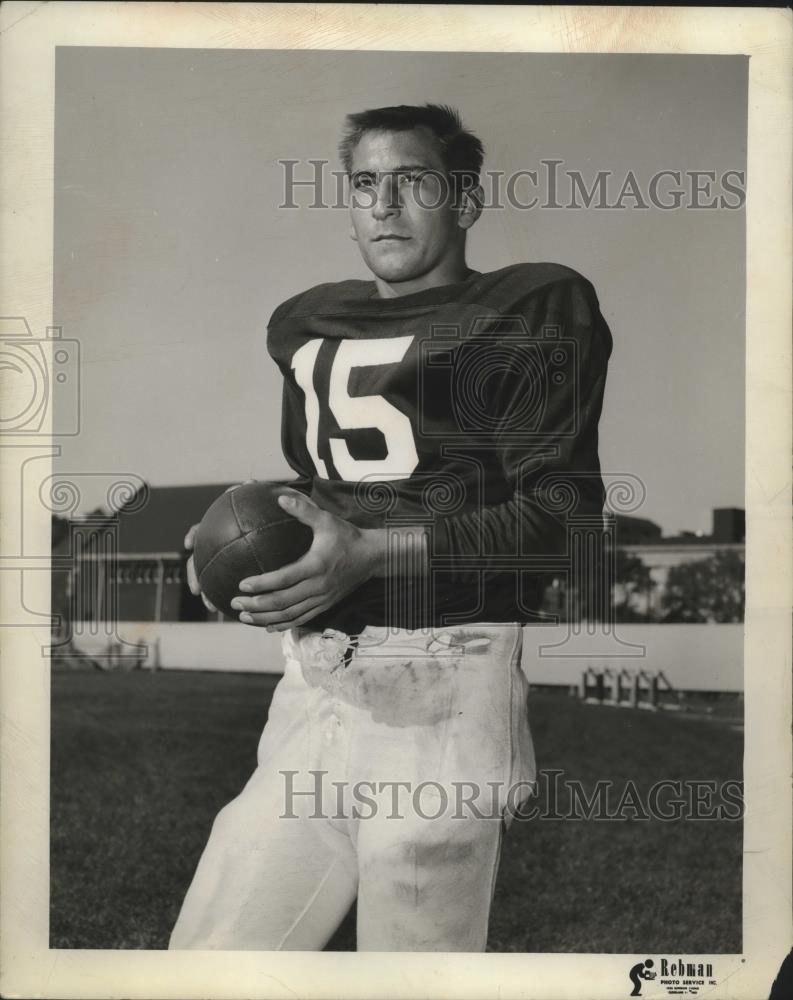 1961 Press Photo Dick Miller, Case Tech football player - net32372 - Historic Images