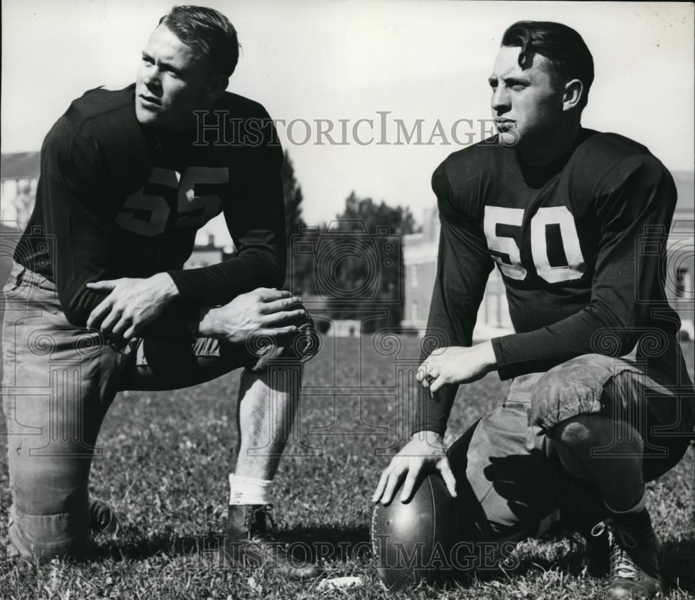 1940 Press Photo Dale and Billy Holmes are playing for Washington State football - Historic Images