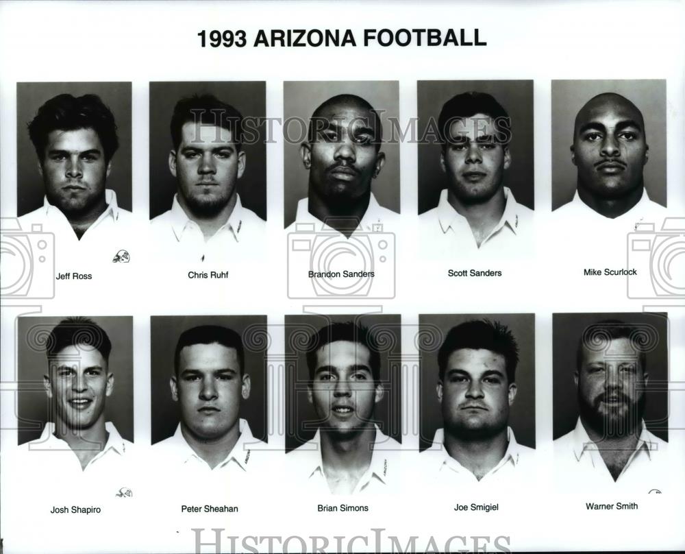 1993 Press Photo 1993 Arizona Football - orc07468 - Historic Images