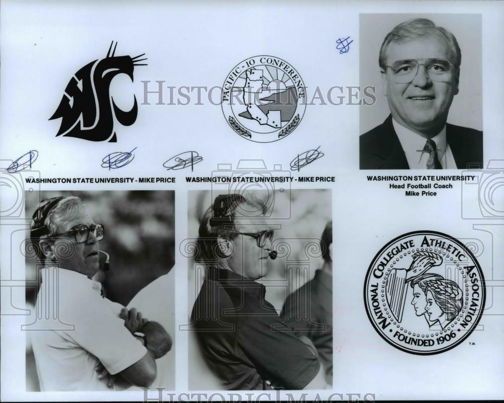 Press Photo Mark Price- Head Football Coach-Washington State University. - Historic Images