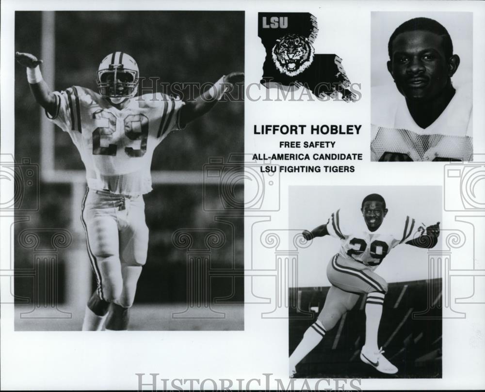 Press Photo Liffort Hobley Free Safety All America Candidate LSU - orc09392 - Historic Images