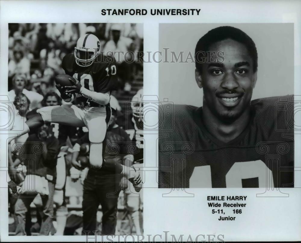 Press Photo Emile Harry Wide receiver 5-11 168 Junior- Stanford University - Historic Images