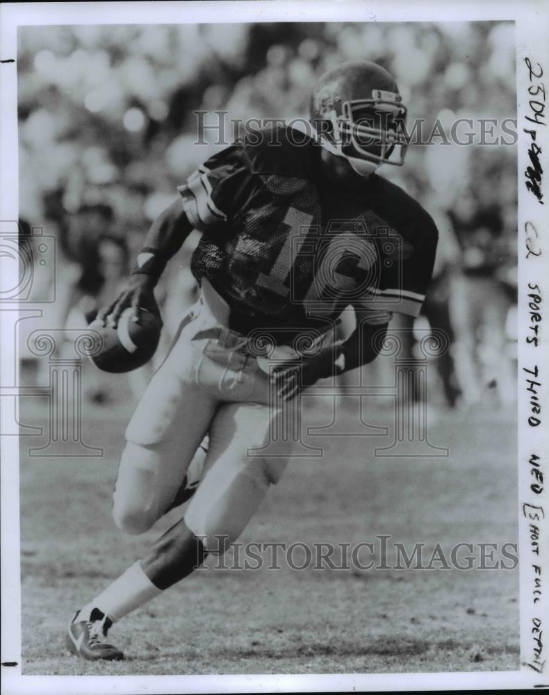 1987 Press Photo Rodney Peete USC Quarterback - orc10848 - Historic Images