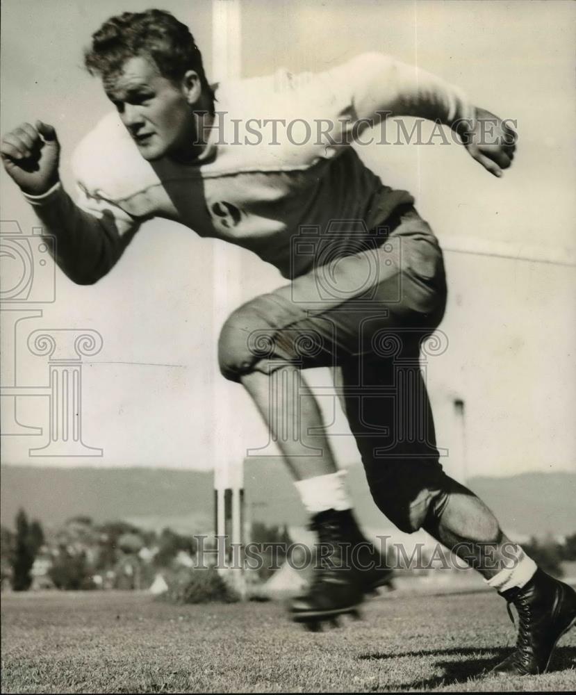 1938 Press Photo Tony Kamelevicz of University of Idaho Vandals football team - Historic Images