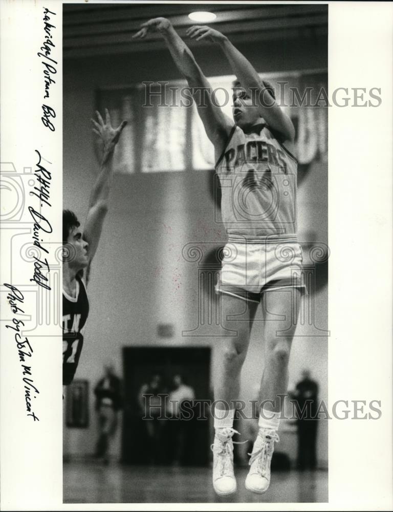 1988 Press Photo Lakeridge&#39;s David Todd on jump shot - orc02351 - Historic Images