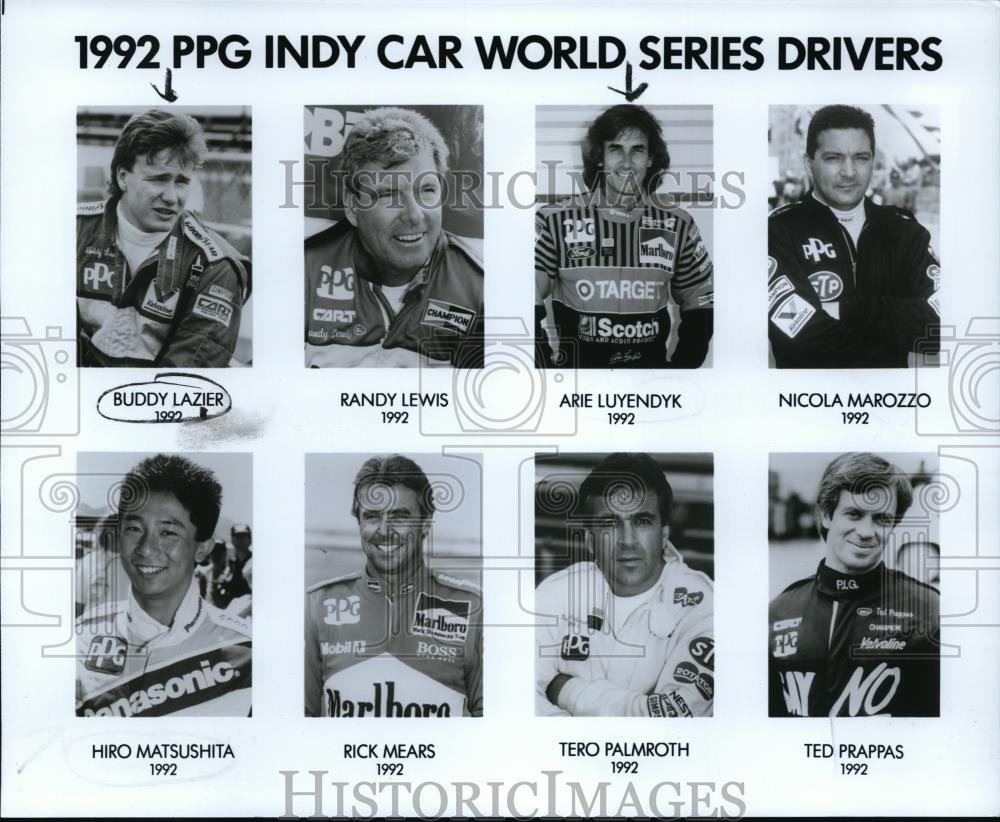Press Photo The member of the 1992 PPG Indy Car World Series Drivers - Historic Images