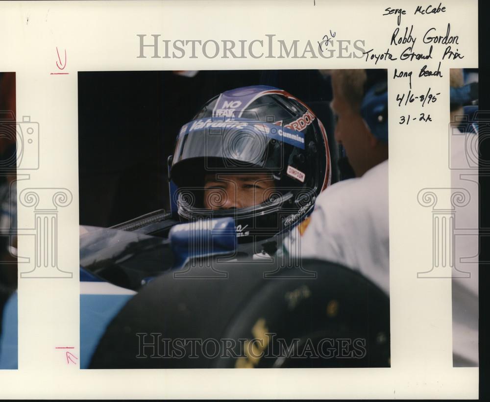1995 Press Photo Toyota Grand Prix Long Beach, Robby Gordon - orc04526 - Historic Images