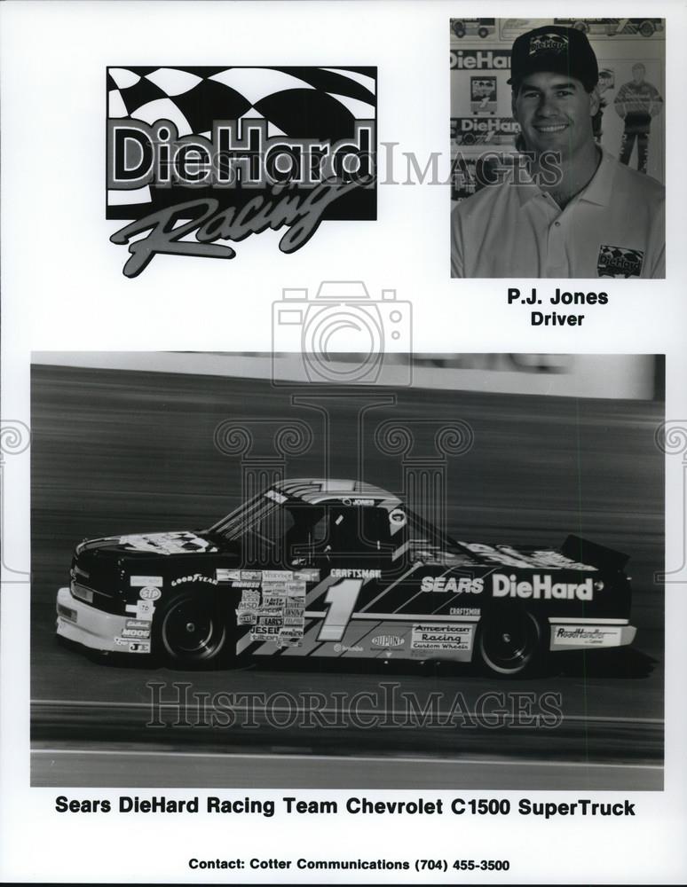 Press Photo P.J. Jones Driver, Sears Diehard Racing Team Cheverolet C1500 - Historic Images
