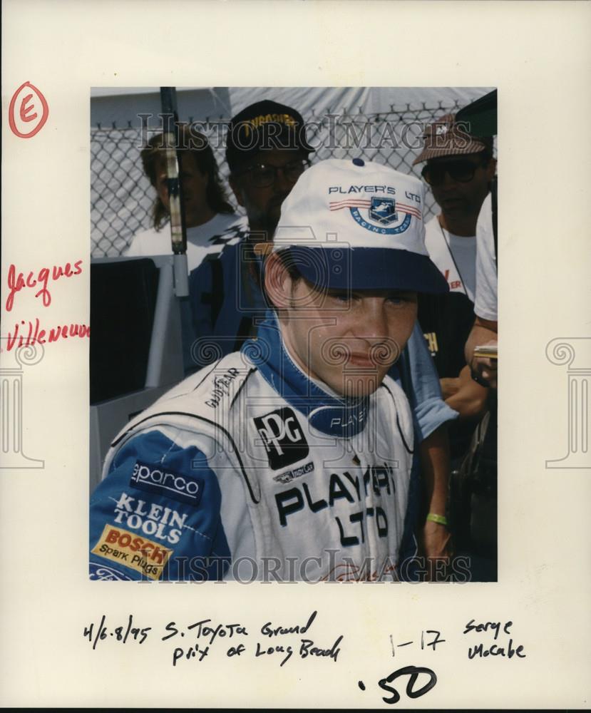 1995 Press Photo Jacques Villeneuvo, Toyota Grand Prix of Long Beach - orc05254 - Historic Images