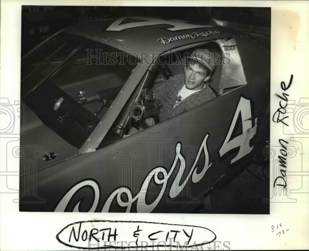 1987 Press Photo Damon Roche was able to return to racing at Portland Speedway - Historic Images