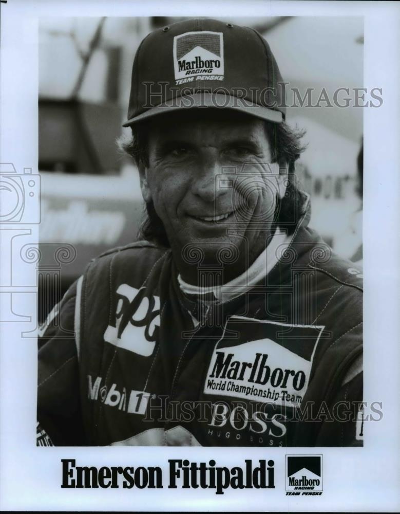 Press Photo Emerson Fittipaldi, Marlboro Racing Team Penske - orc11192 - Historic Images