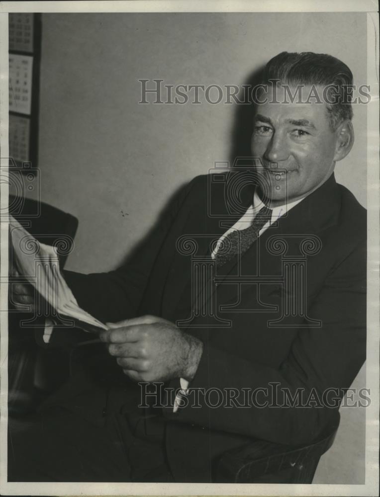 1935 Press Photo Edmond Spud Murphy former boxer paroled from prison - Historic Images