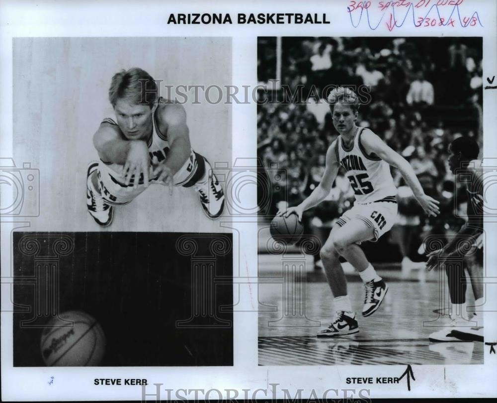 1988 Press Photo Steve Kerr, Arizona Basketball Player - orc07450 - Historic Images