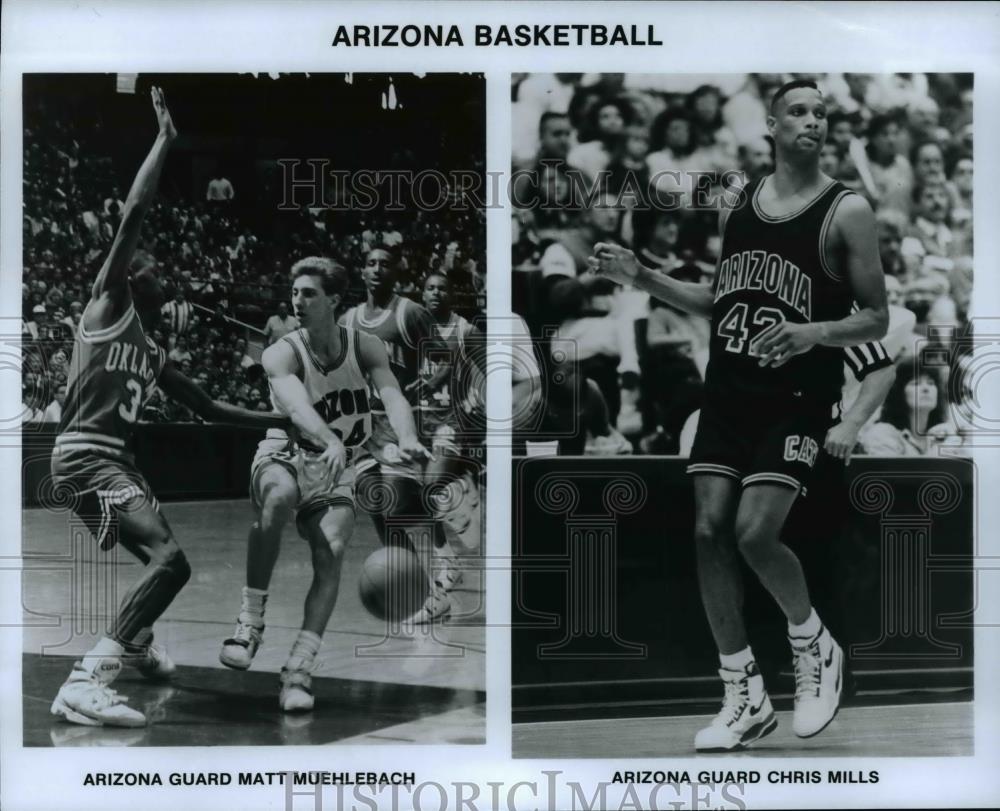 Press Photo Arizona Basketball Action Shot - orc07461 - Historic Images