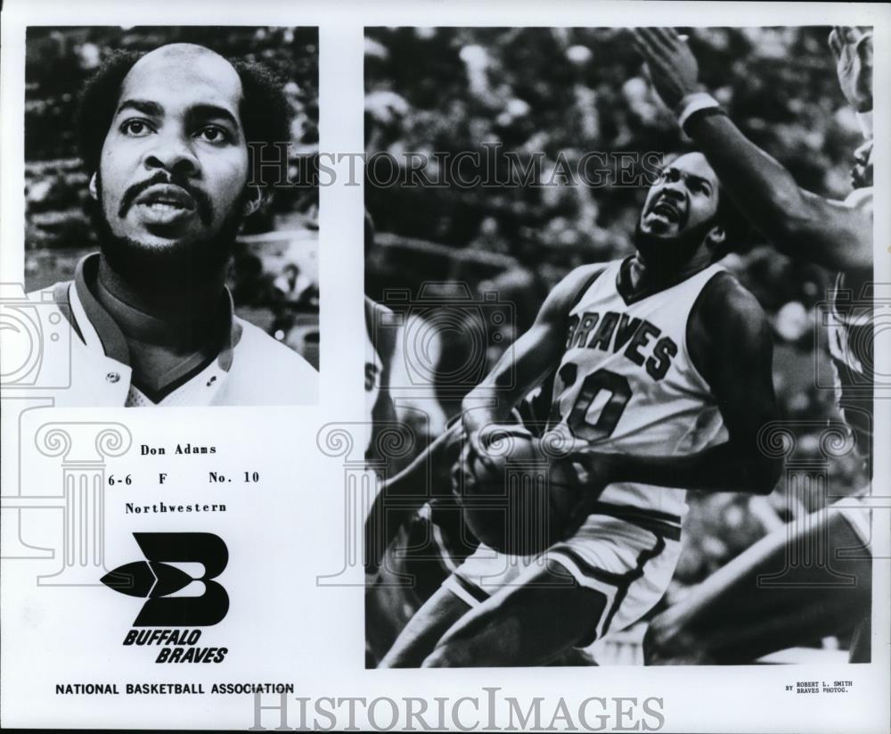 Press Photo Don Adams, Buffalo Braves, NBA - orc09985 - Historic Images