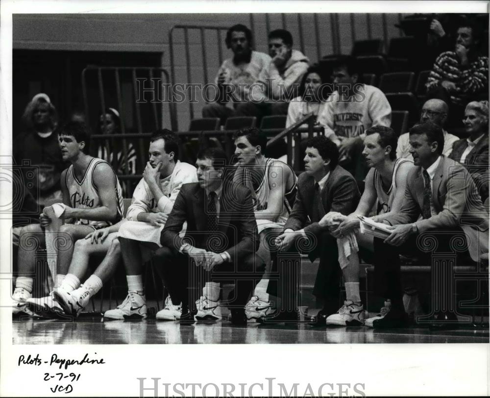 1991 Press Photo Larry Steele, Basketball, Pepperdine - orc13093 - Historic Images