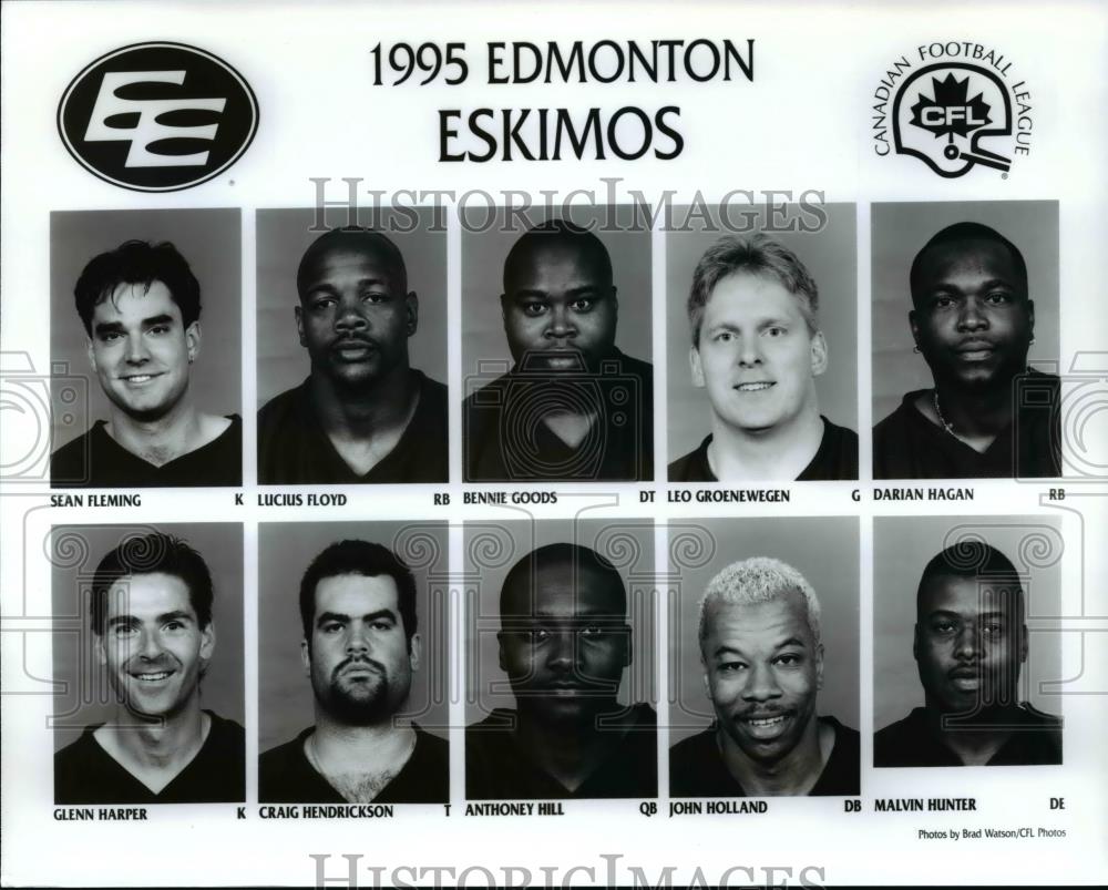 1995 Press Photo The 1995 Edmonton Eskimos of the Canadian Football League - Historic Images