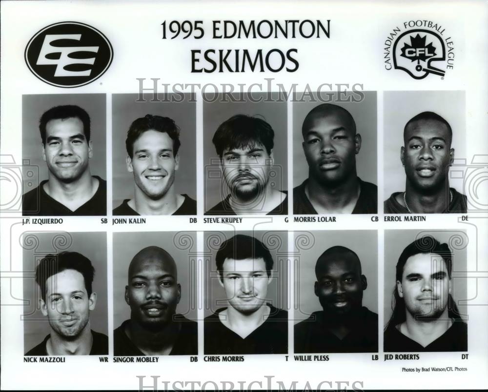 1995 Press Photo The 1995 Edmonton Eskimos of the Canadian Football League - Historic Images