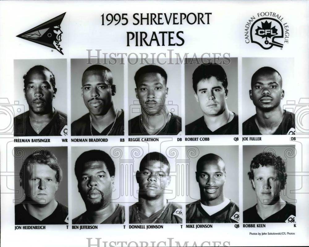 1995 Press Photo Shreveport Pirates, Canadian Football League - orc10414 - Historic Images
