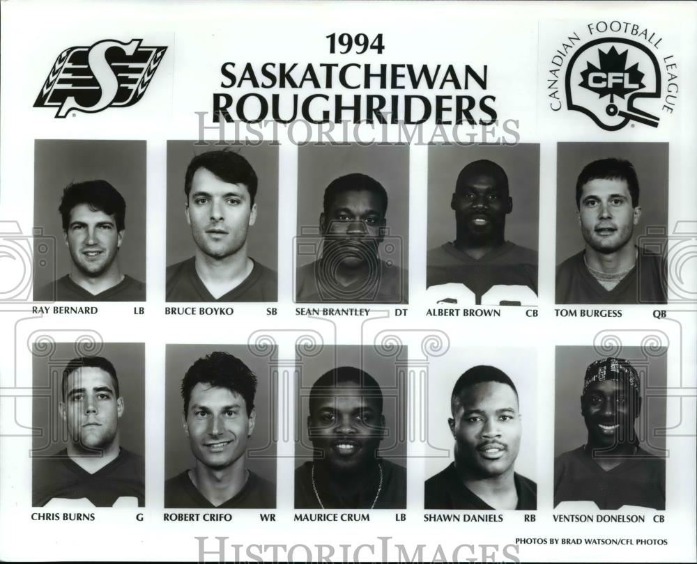 1994 Press Photo The 1994 Saskatchewan Roughriders - orc10585 - Historic Images