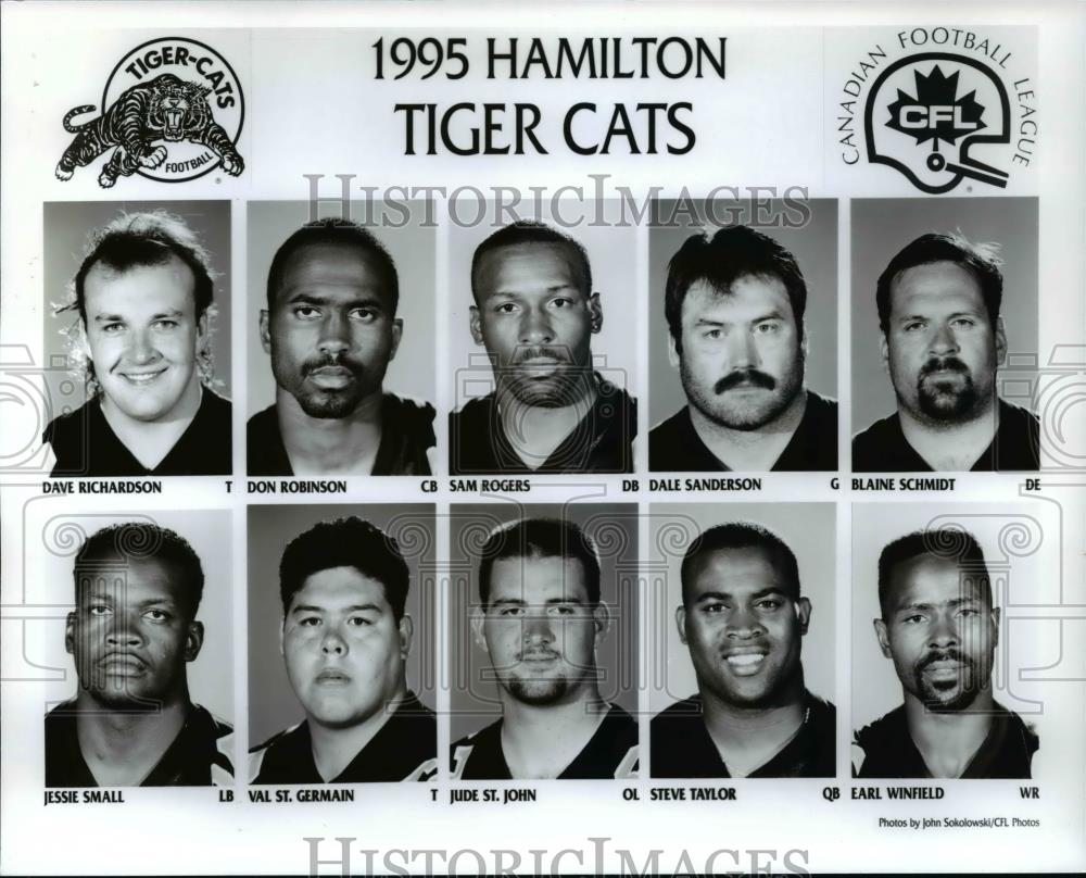 1995 Press Photo The 1995 Hamilton Tiger Cats of the Canadian Football League - Historic Images