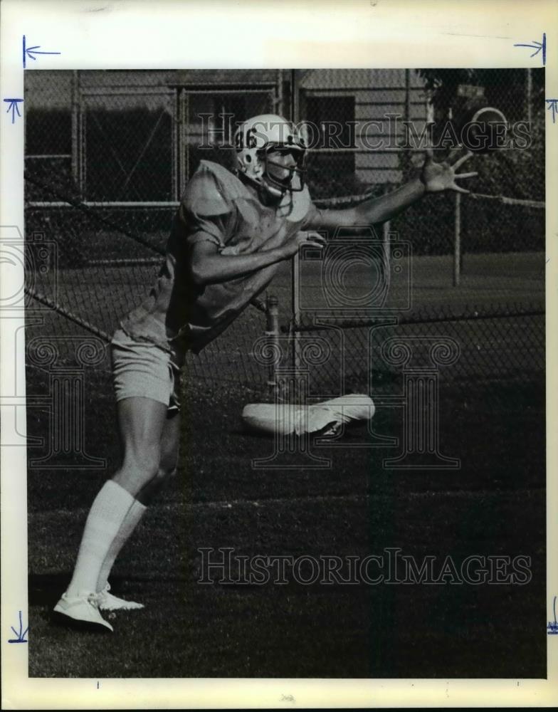 1980 Press Photo Bryant Jackson, Wide Receiver Prepares for Shrine Foo Historic Images