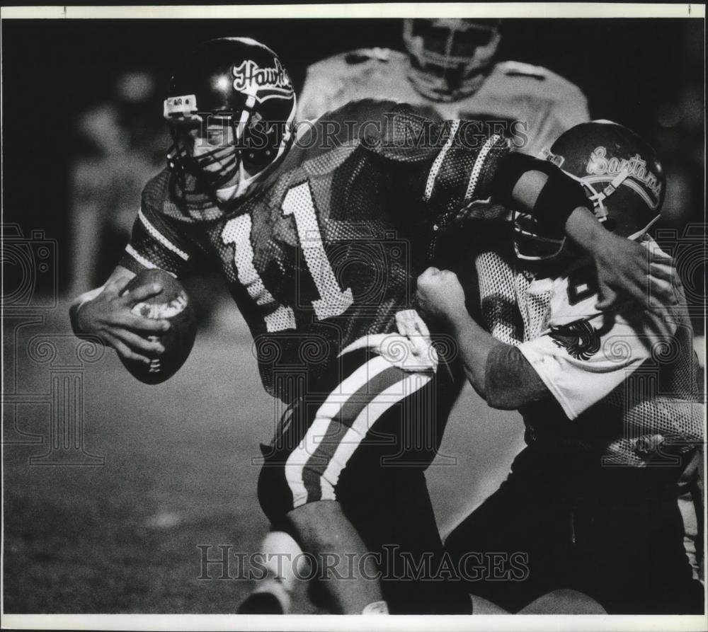 1993 Press Photo Cheney football team quarterback, Jeff Corlett, during a game - Historic Images