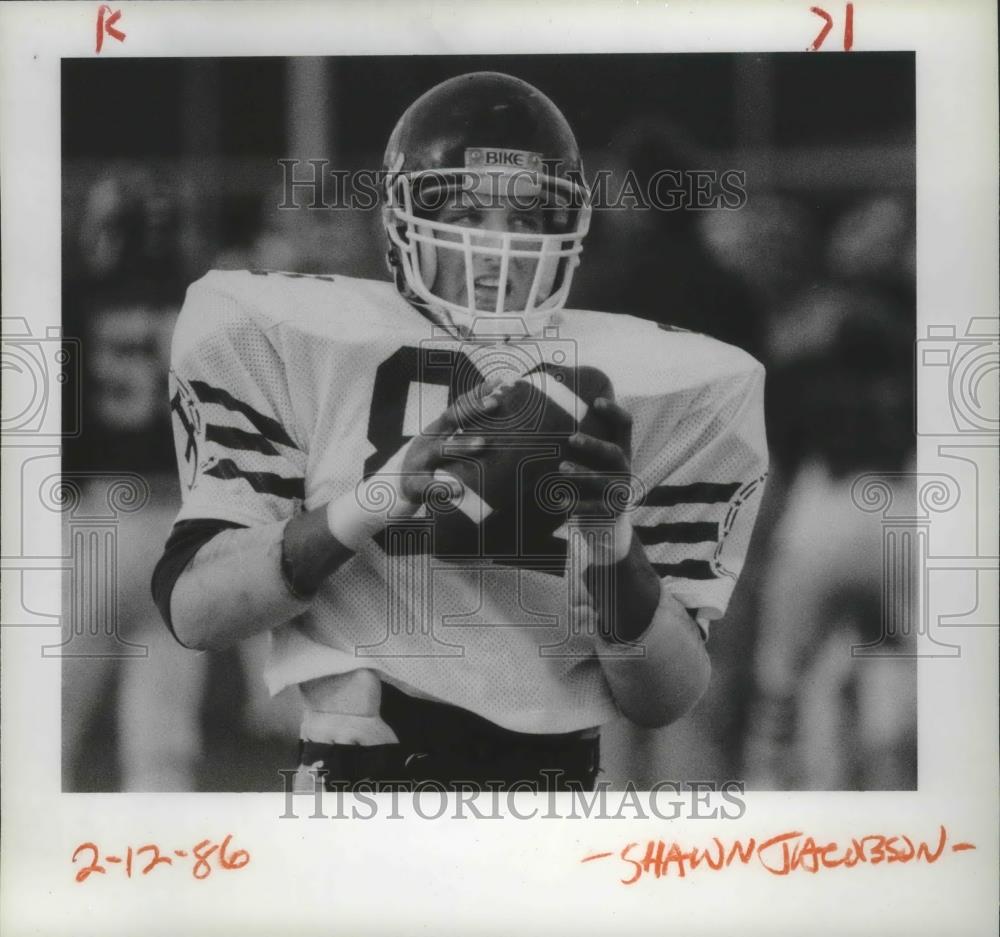 1986 Press Photo Ferris High School football player, Jamie Buenzli - sps00191 - Historic Images