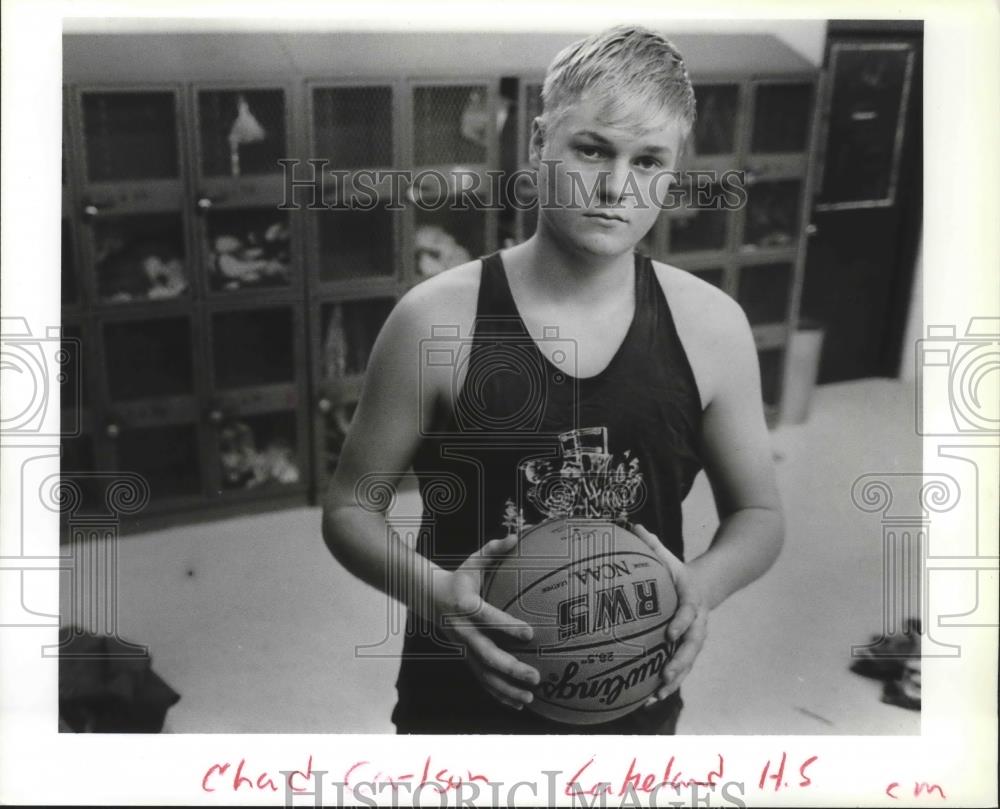 1993 Press Photo Lakeland High School basketball player, Chad Carlson - sps00247 - Historic Images