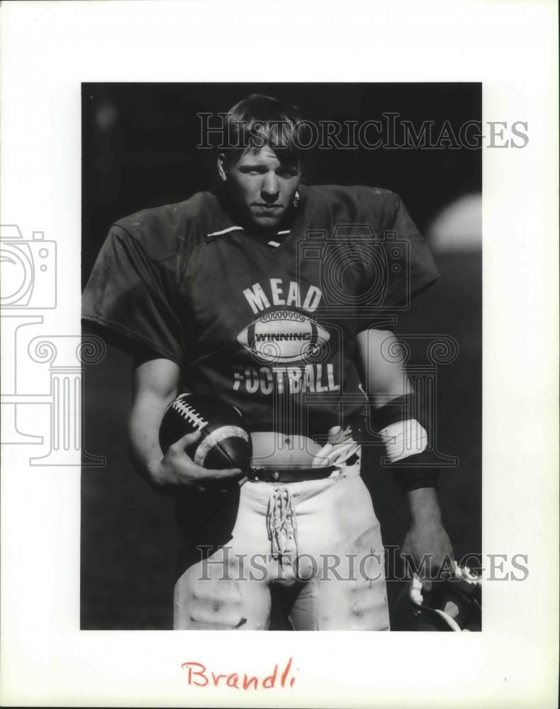 1989 Press Photo Mead Football star Matt Brandli - sps00346 - Historic Images