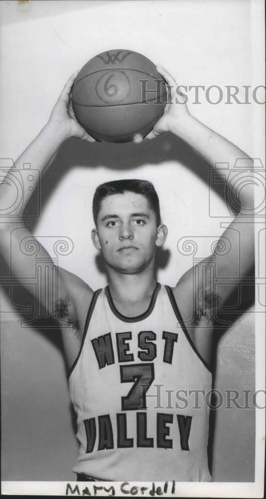 1957 Press Photo West Valley basketball player Mary Cordell - sps00556 - Historic Images