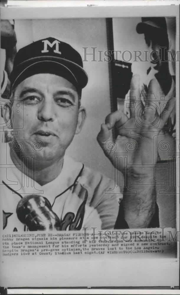 1964 Press Photo Milwaukee Braves manager, Bobby Bragan - sps00660 - Historic Images