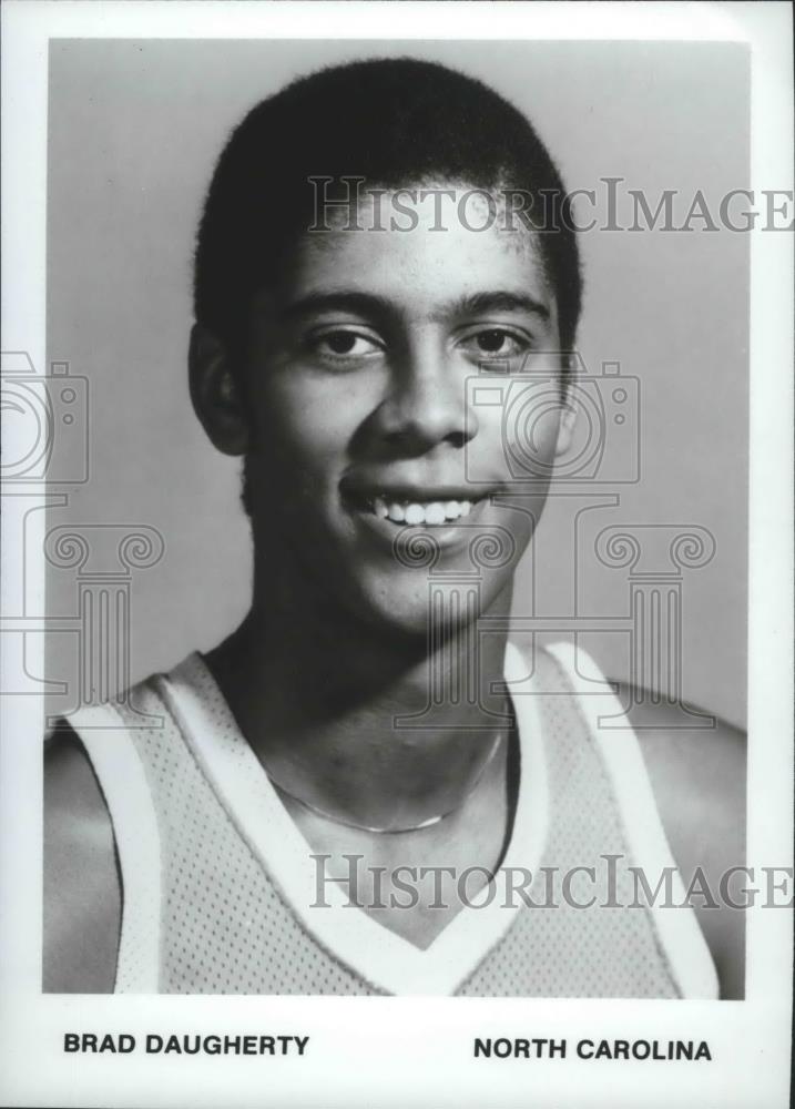 1984 Press Photo University of North Carolina basketball player, Brad Daugherty - Historic Images