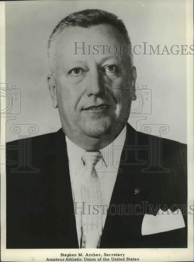 1965 Press Photo Stephen M. Archer, Secretary Amateur Athletic Union of the U.S. - Historic Images