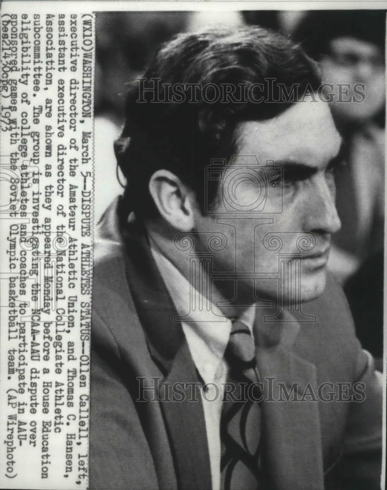 1973 Press Photo Ollen Callell, director of the Amateur Athletic Union - Historic Images