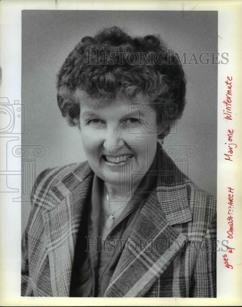1983 Press Photo Portland Architect Marjorie Wintermute recently returned to US. - Historic Images