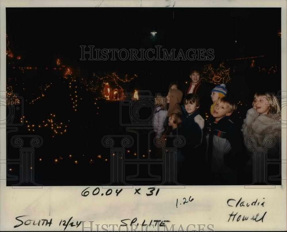 1987 Press Photo Portland Carolers Esplands, Harriers, Kelly &amp; C. Ricker, - Historic Images