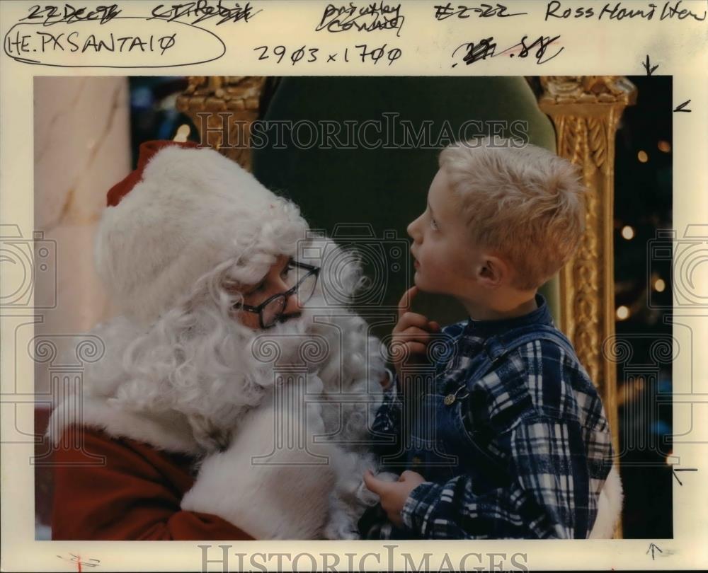1996 Press Photo Christmas with Santa - orb07576 - Historic Images